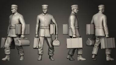 Figurines of people staff passengers10 3d model